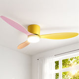 Ceiling Fans: Devanti 52'' Ceiling Fan 3 Blades DC Motor w/Light w/Remote Yellow Pink Orange