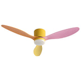 Ceiling Fans: Devanti 52'' Ceiling Fan 3 Blades DC Motor w/Light w/Remote Yellow Pink Orange