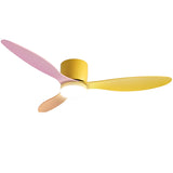 Ceiling Fans: Devanti 52'' Ceiling Fan 3 Blades DC Motor w/Light w/Remote Yellow Pink Orange