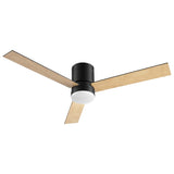 Ceiling Fans: Devanti 52'' Ceiling Fan 3 Blades Double-sided DC Motor w/Light w/Remote Light Wood and bLack