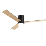 Ceiling Fans: Devanti 52'' Ceiling Fan 3 Blades Double-sided DC Motor w/Light w/Remote Light Wood and bLack