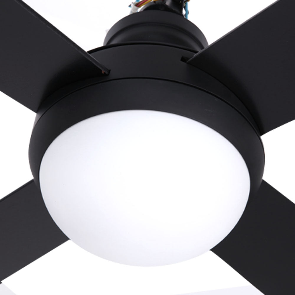 Ceiling Fans: Devanti 52'' Ceiling Fan DC Motor w/Light w/Remote - Black