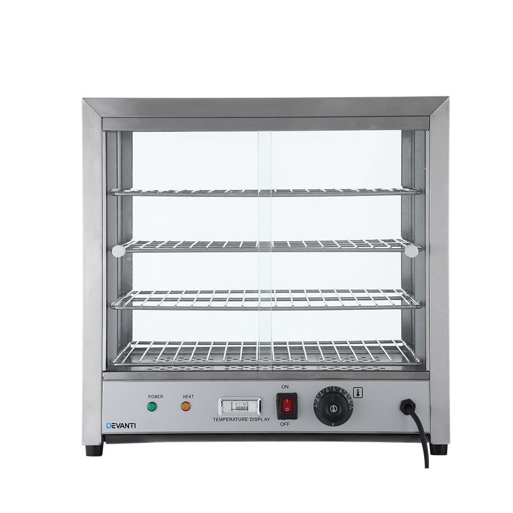 Food Warmers & Chafing Dishes: Devanti Commercial Food Warmer Hot Display Showcase Cabinet 54cm