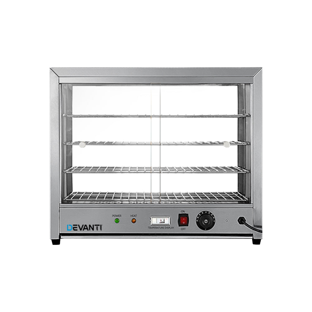 Food Warmers & Chafing Dishes: Devanti Commercial Food Warmer Hot Display Showcase Cabinet 64cm