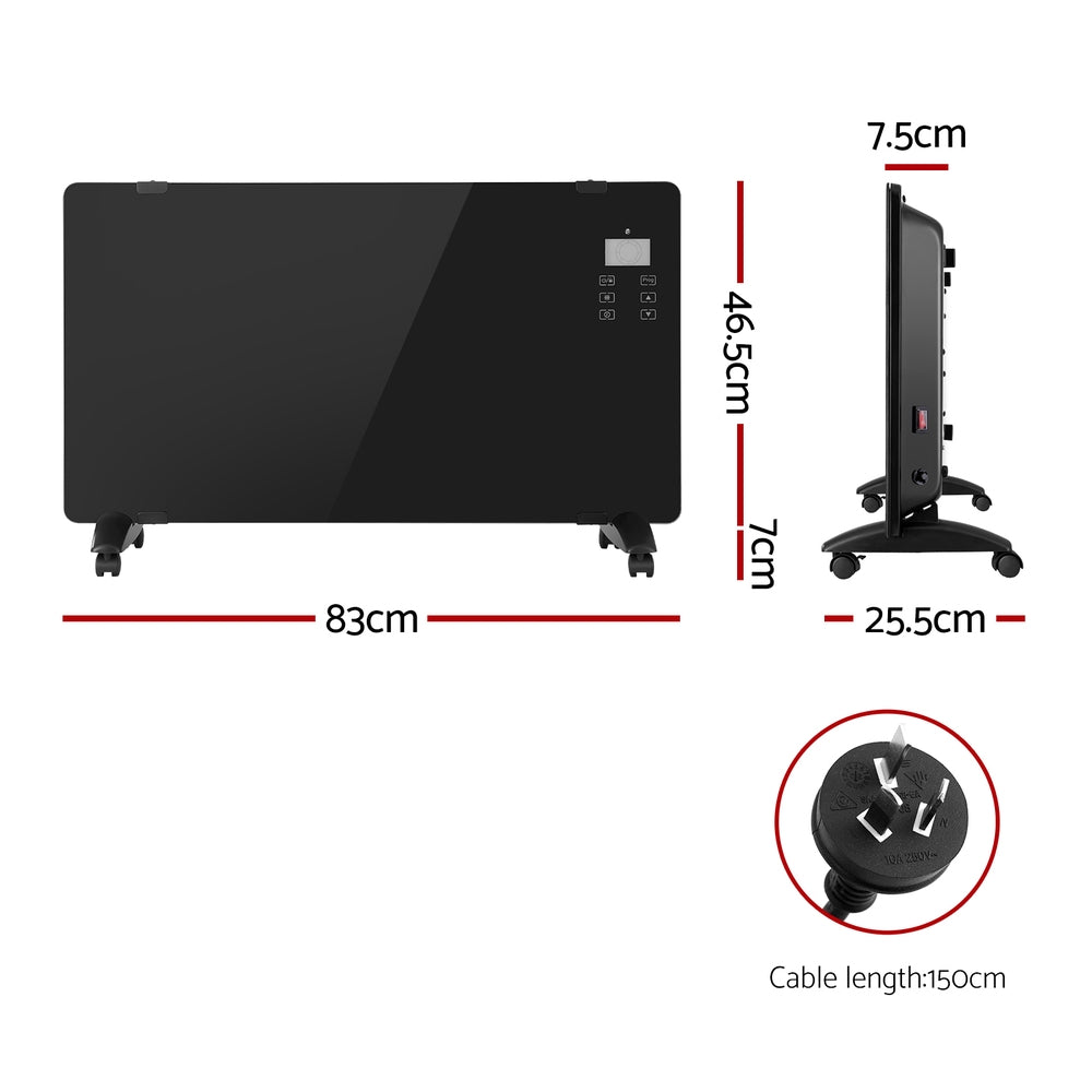 Cooktops & Stoves: Devanti Electric Convection Heater Black 2000W