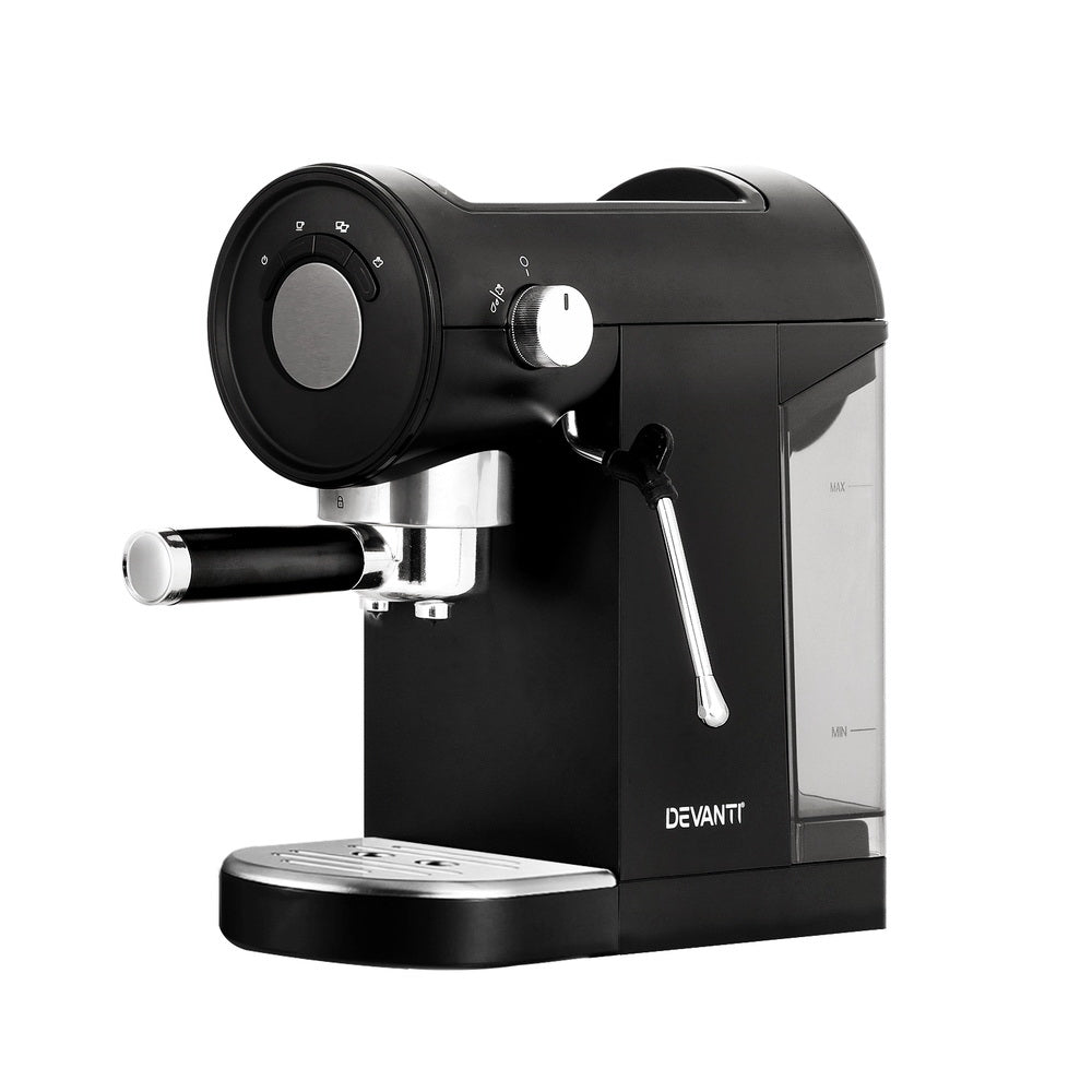 Coffee Machines & Accessories: Devanti 20 Bar Coffee Machine Espresso Cafe Maker Black