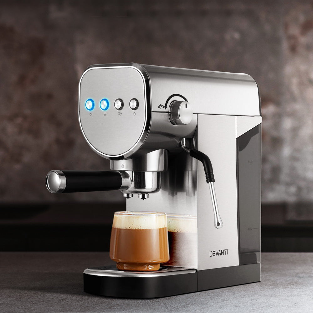 Coffee Machines & Accessories: Devanti 20 Bar Coffee Machine Espresso Cafe Maker