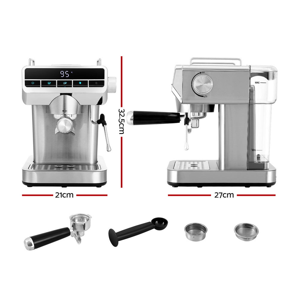 Coffee Machines & Accessories: Devanti 20 Bar Coffee Machine Espresso Cafe Maker