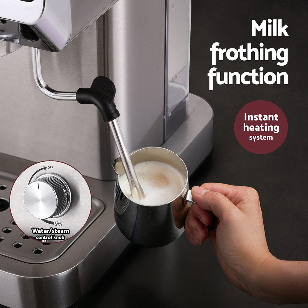Coffee Machines & Accessories: Devanti 20 Bar Coffee Machine Espresso Cafe Maker