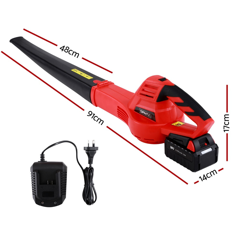 Leaf Blowers: Giantz 20V Cordless Leaf Blower 12000RPM Powerful Garden Electric Lawn Cleaner