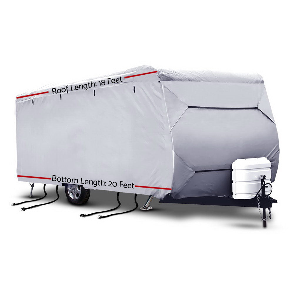 Caravan Accessories: Weisshorn 18-20ft Caravan Cover Campervan 4 Layer UV Water Resistant