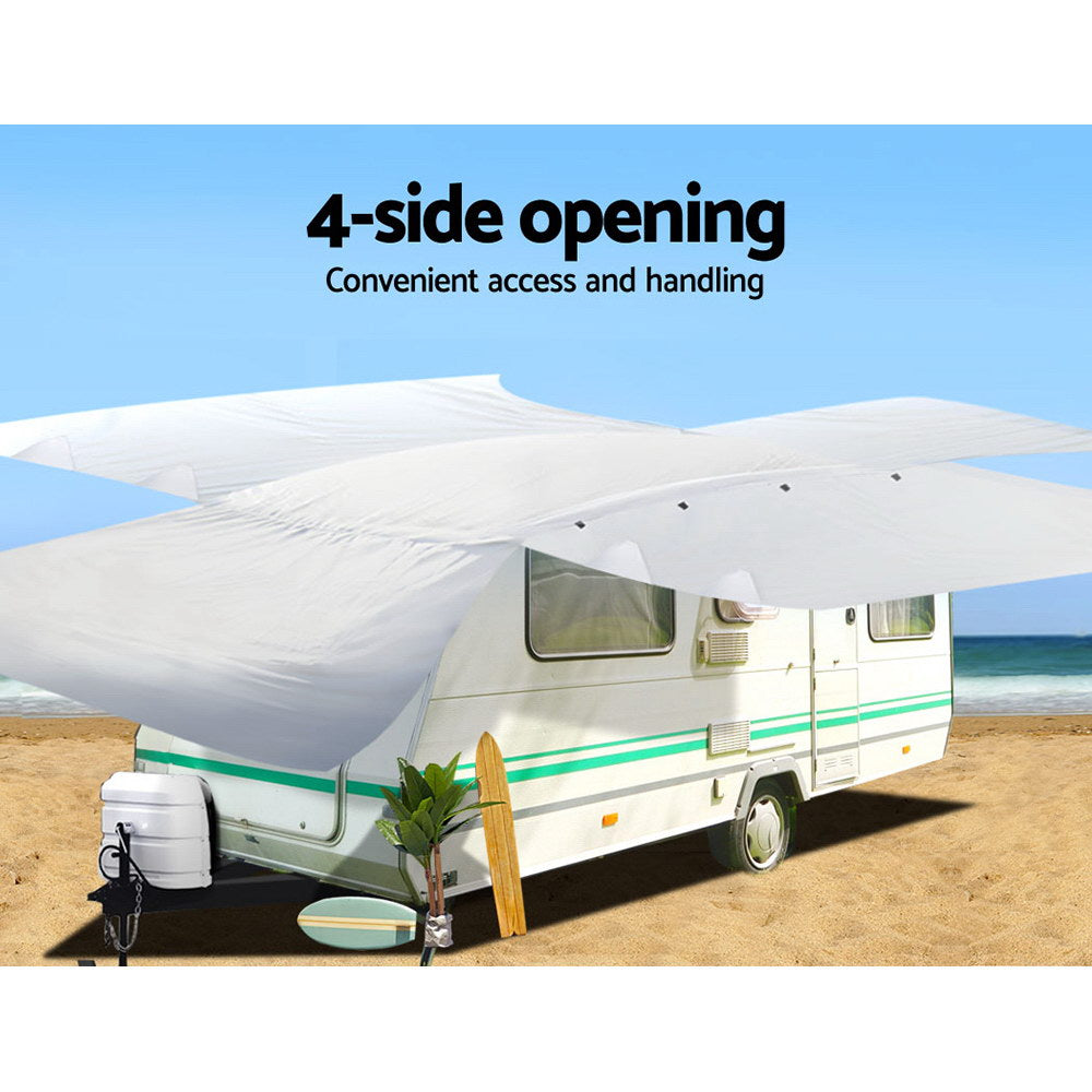 Caravan Accessories: Weisshorn 16-18ft Caravan Cover Campervan 4 Layer UV Water Resistant