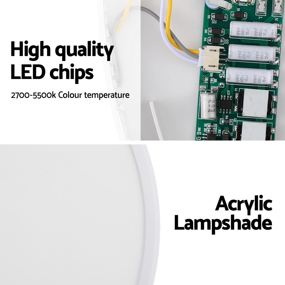 Ceiling Lights: Leier Ceiling Light LED Round 54W Ultra-THIN 5CM Oyster Lamp Modern Cool/Warm