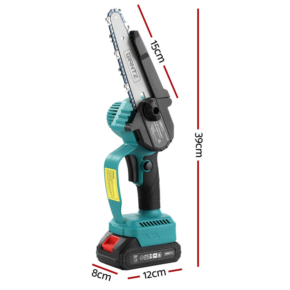 Chainsaws: Giantz 6" Mini Cordless Electric Chainsaw Rechargeable Wood Cutter