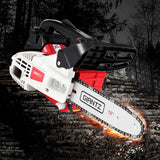 Chainsaws: Giantz 25cc Petrol Chainsaw 10" Bar E-Start Tree Pruning Chain Saw