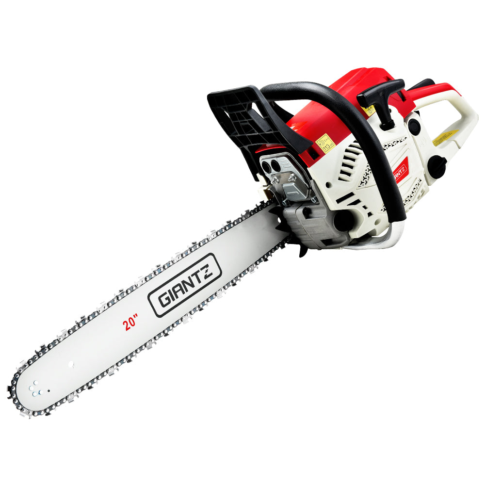 Chainsaws: Giantz 58cc Petrol Chainsaw 20 Inch Bar Chain Saw Tree Pruner 2 Stroke E-Start
