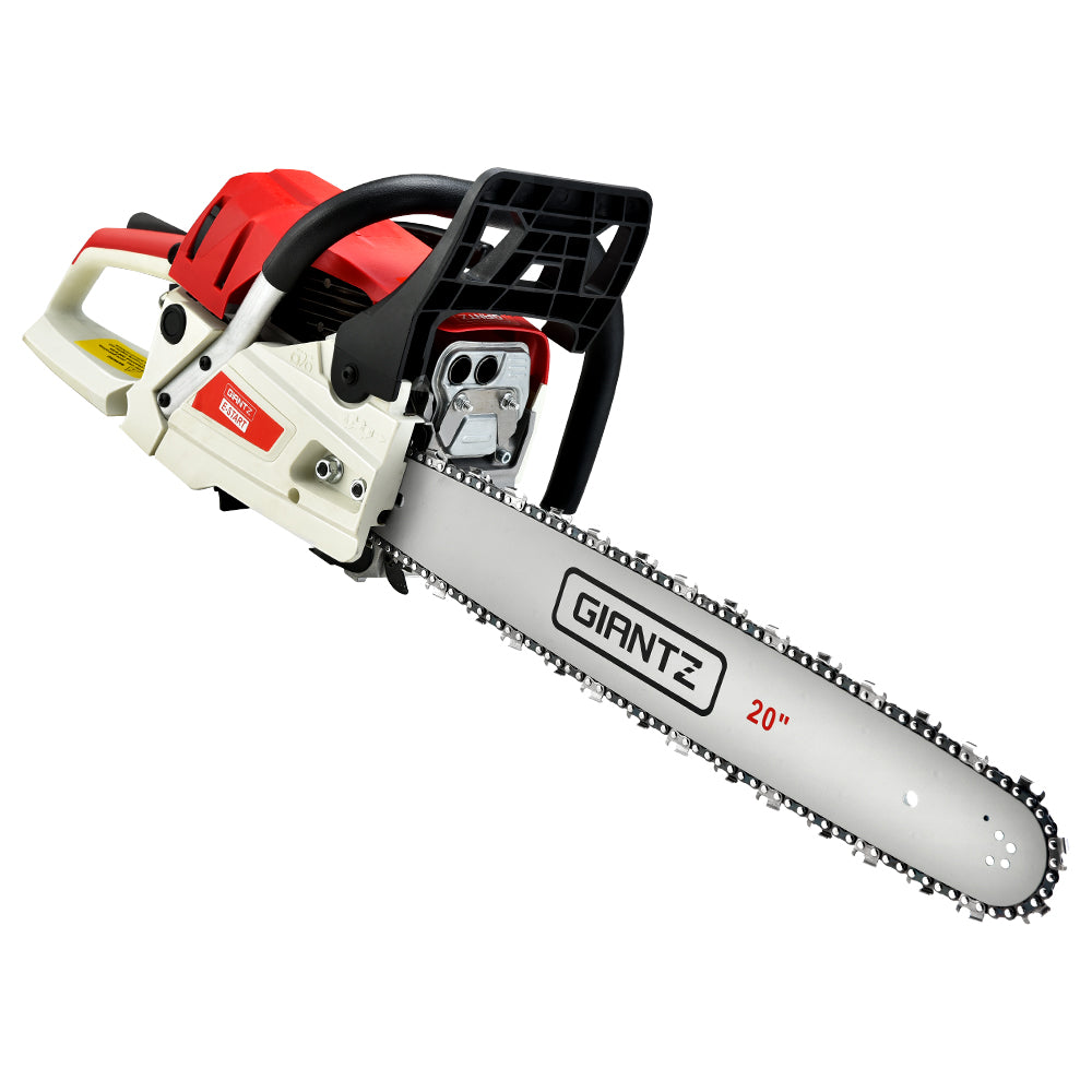 Chainsaws: Giantz 58cc Petrol Chainsaw 20 Inch Bar Chain Saw Tree Pruner 2 Stroke E-Start