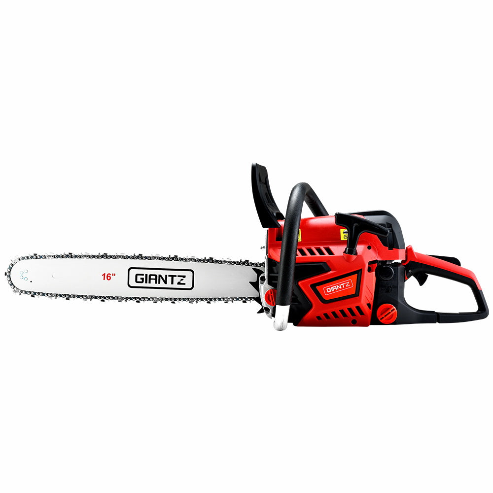 Chainsaws: Giantz Chainsaw Petrol 45CC 16" Bar Commercial E-Start Pruning Chain Saw 1.7kW