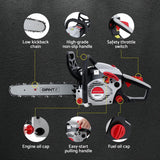 Chainsaws: Giantz 42CC Petrol Chainsaw 16'' Bar Chain Saw Lightweight for Pruning Cutting