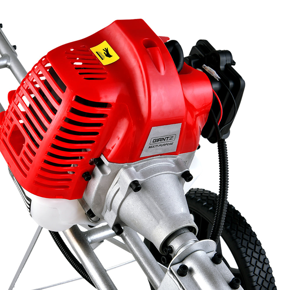 Chainsaws: Giantz 52cc Petrol Brush Cutter Whipper Saw Trimmer 2 Stroke 3-in-1 Wheel