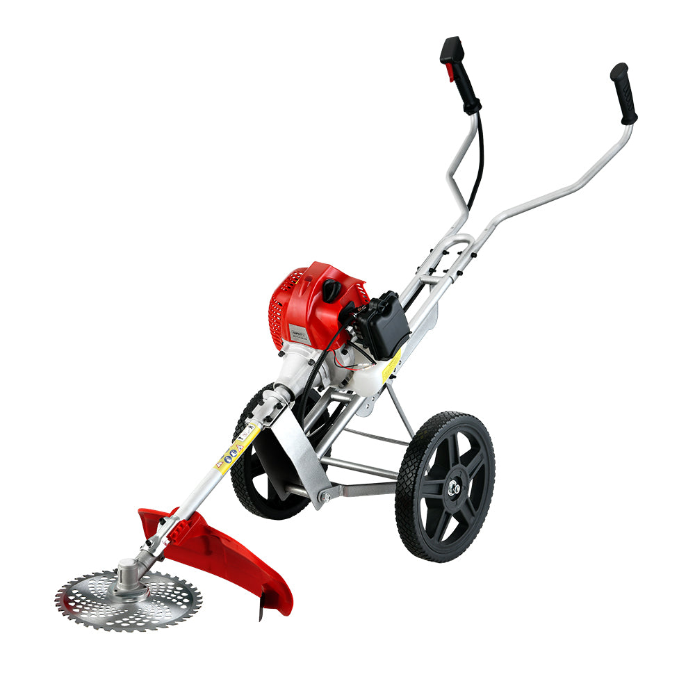 Chainsaws: Giantz 52cc Petrol Brush Cutter Whipper Saw Trimmer 2 Stroke 3-in-1 Wheel
