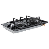 Cooktops & Stoves: Devanti Gas Cooktop 30cm 2 Burner Built-in Stove Glass Cook Top NG LPG Wok Burner