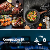 Cooktops & Stoves: Devanti Gas Cooktop 30cm 2 Burner Built-in Stove Glass Cook Top NG LPG Wok Burner