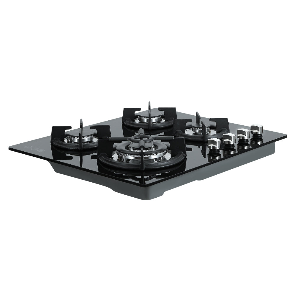 Cooktops & Stoves: Devanti Gas Cooktop 60cm 4 Burner Black