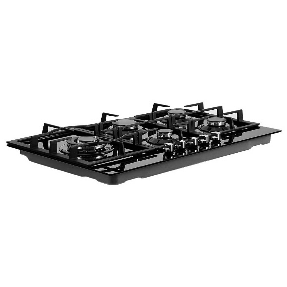 Cooktops & Stoves: Devanti Gas Cooktop 90cm 5 Burner Black