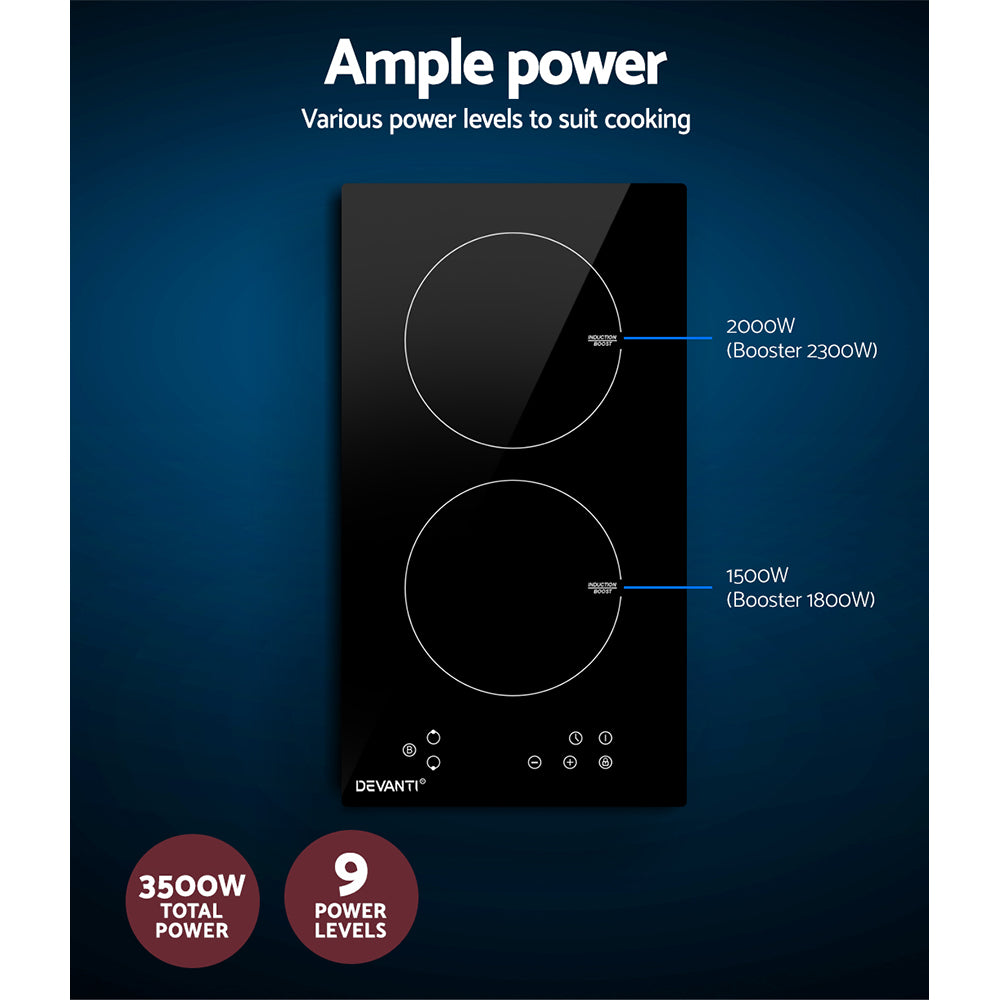 Cooktops & Stoves: Devanti Induction Cooktop 30cm Electric Cooker
