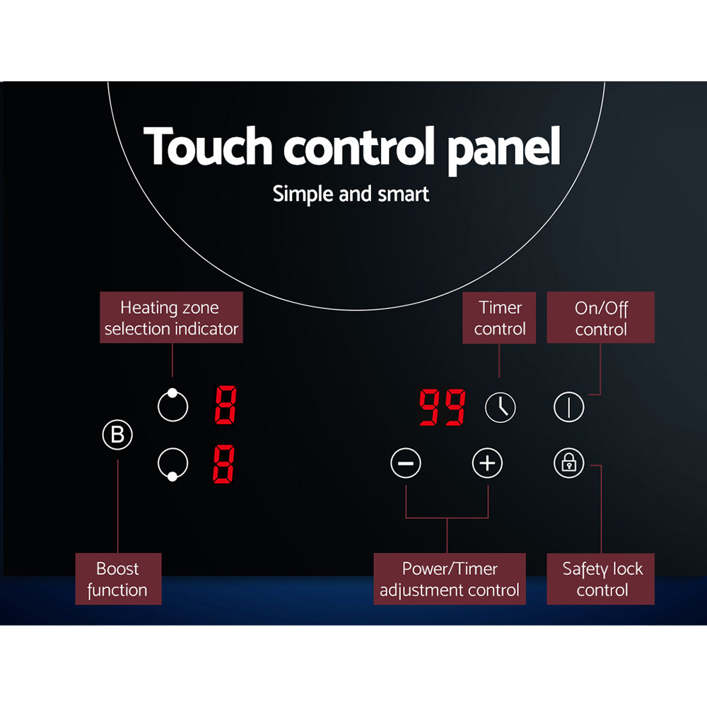 Cooktops & Stoves: Devanti Induction Cooktop 30cm Electric Cooker