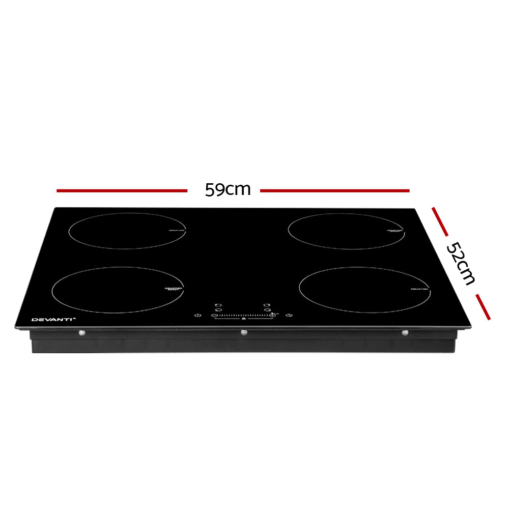 Cooktops & Stoves: Devanti Induction Cooktop 60cm Electric Cooker
