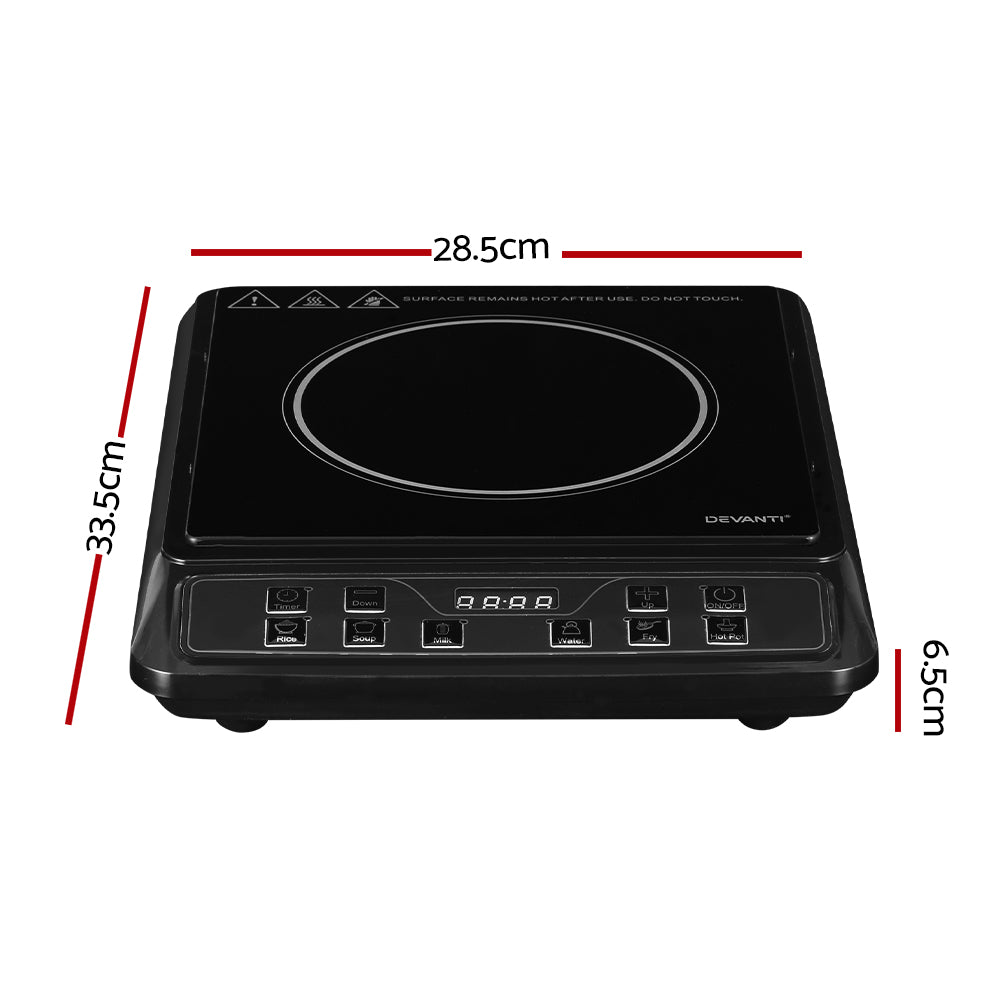 Cooktops & Stoves: Devanti Induction Cooktop 30cm Portable Cooker