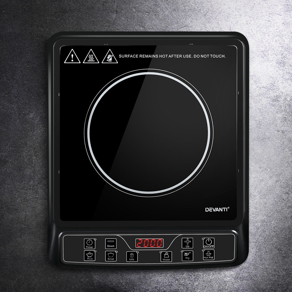 Cooktops & Stoves: Devanti Induction Cooktop 30cm Portable Cooker