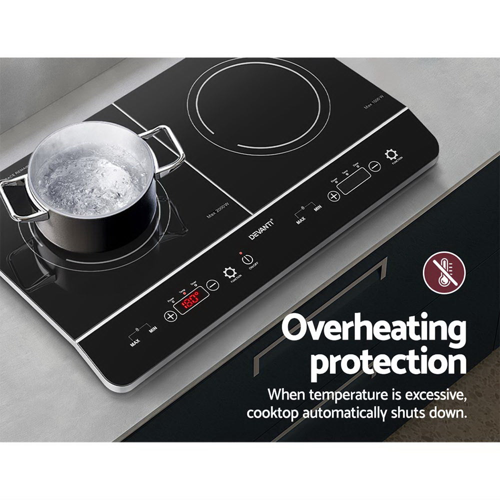 Cooktops & Stoves: Devanti Induction Cooktop 60cm Portable Cooker