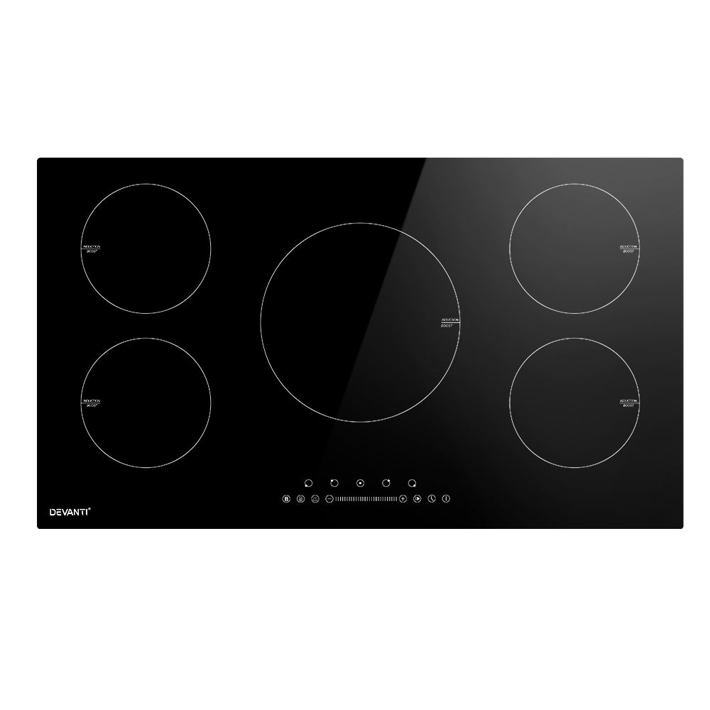 Cooktops & Stoves: Devanti Induction Cooktop 90cm Electric Cooker