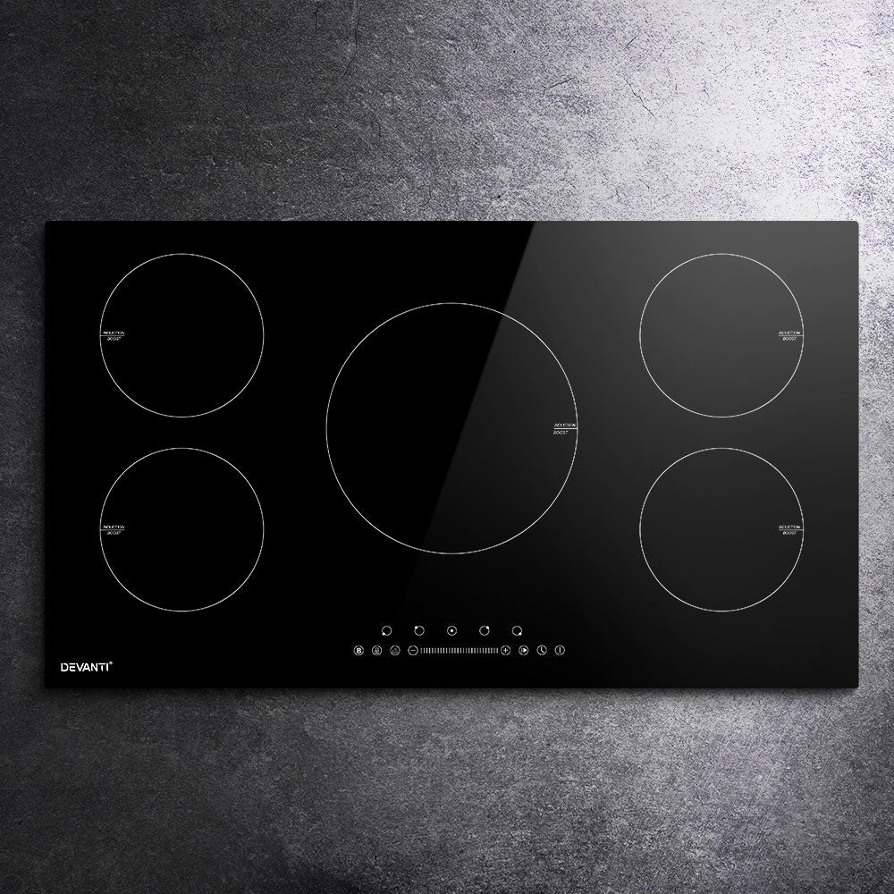 Cooktops & Stoves: Devanti Induction Cooktop 90cm Electric Cooker