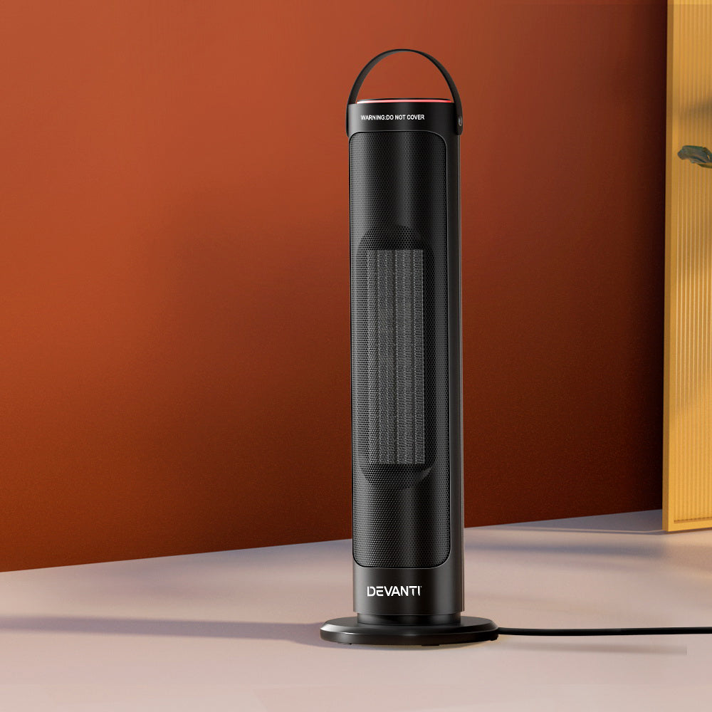 Electric Heaters: Devanti Ceramic Tower Heater 2000W