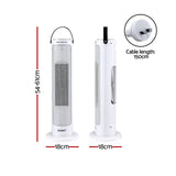 Electric Heaters: Devanti 2000W Ceramic Tower Heater Space Heaters Oscillating Indoor White