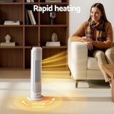 Electric Heaters: Devanti 2000W Ceramic Tower Heater Space Heaters Oscillating Indoor White