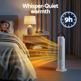 Electric Heaters: Devanti 2000W Ceramic Tower Heater Space Heaters Oscillating Indoor White