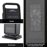Electric Heaters: Devanti 2000W Ceramic Tower Heater Space Heaters Indoor Oscillating Black