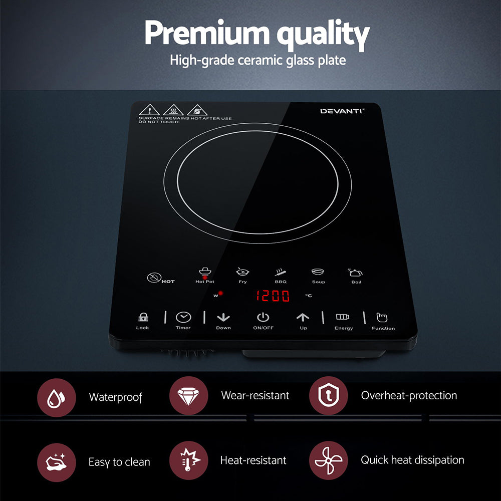Cooktops & Stoves: Devanti Electric Ceramic Cooktop 30cm
