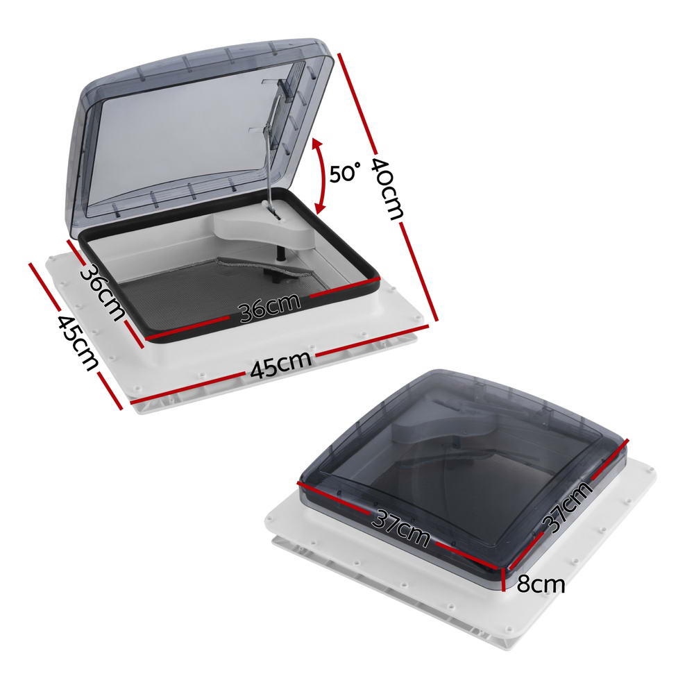 Caravan Accessories: Weisshorn Caravan Roof Vent Air Exhaust Hatch RV Motorhome Camper White