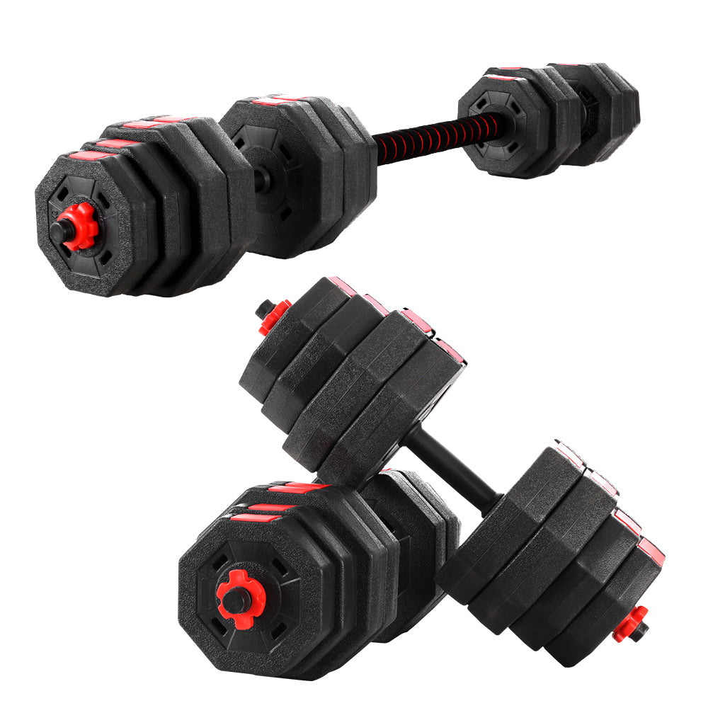 Free Weights: Everfit 40kg Dumbbells Barbell Set Adjustable Dumbbell Weight Lifting