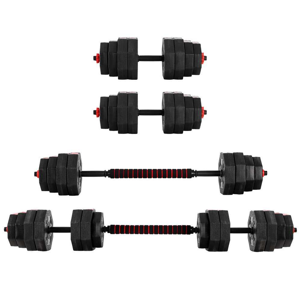 Free Weights: Everfit 40kg Dumbbells Barbell Set Adjustable Dumbbell Weight Lifting