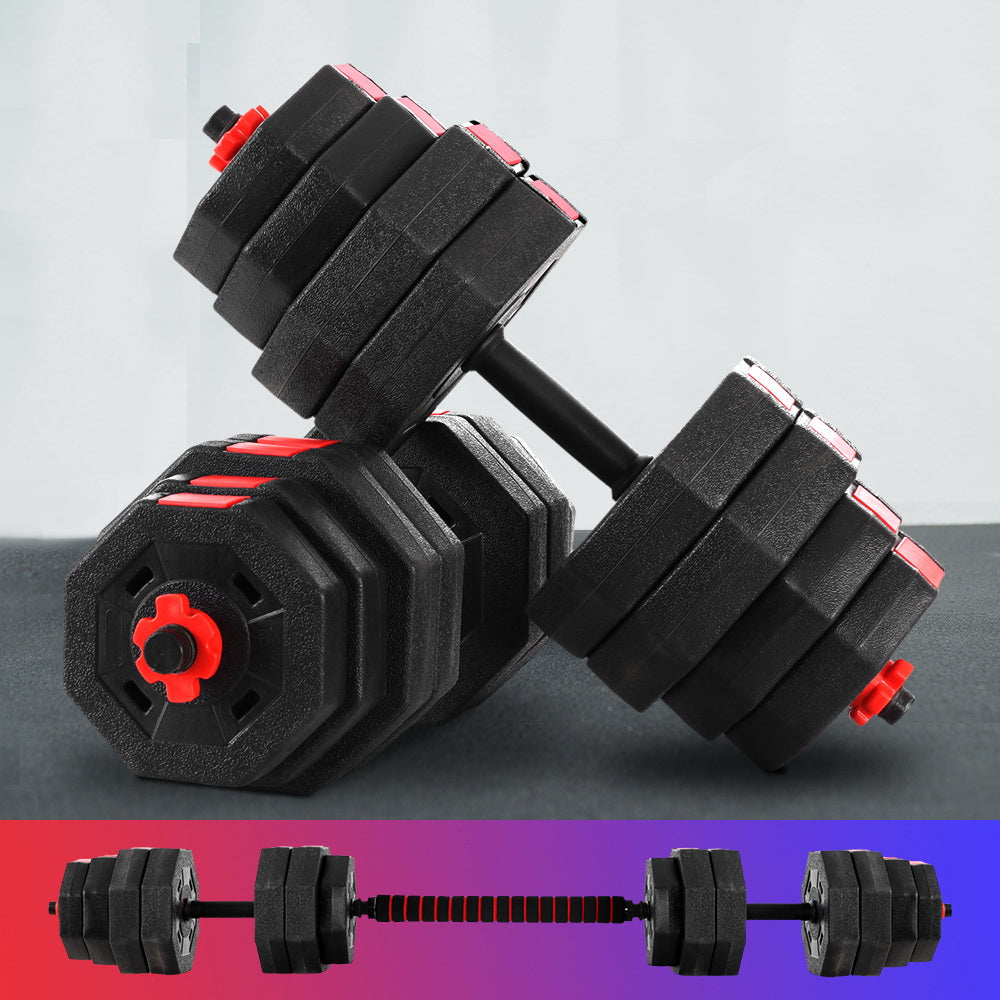 Free Weights: Everfit 40kg Dumbbells Barbell Set Adjustable Dumbbell Weight Lifting