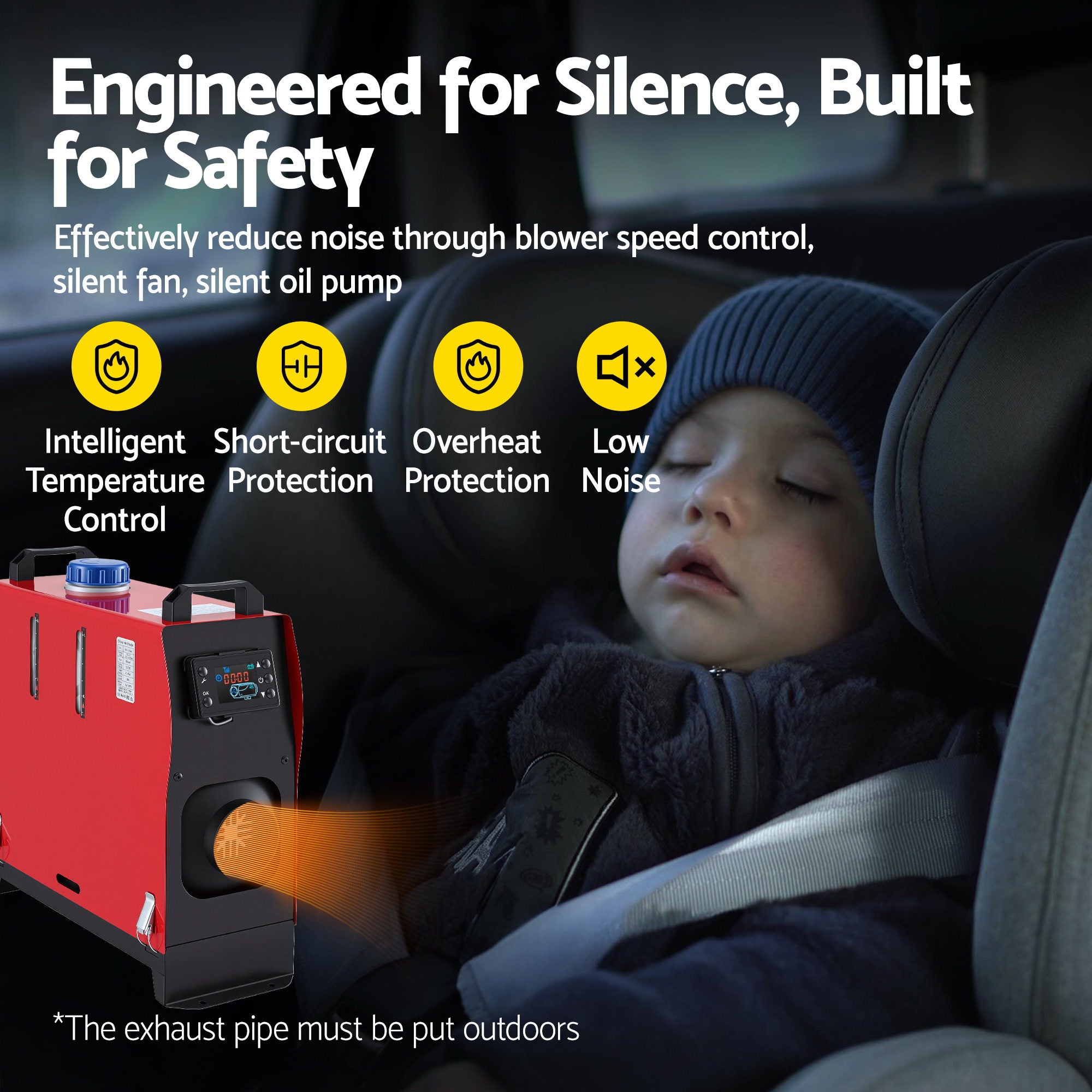 Giantz Diesel Air Heater All-in-one 12V 5KW LCD Remote Control for Car RV Indoors caravan machinery
