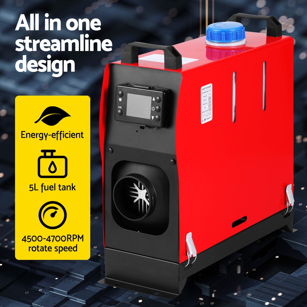 Ride On Cars: Giantz Diesel Air Heater All-in-one 12V 5KW LCD Remote Control for Car RV Indoors