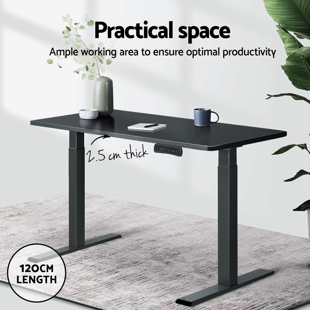 Desks: Artiss Standing Desk Top Black 120CM